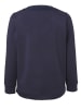 VIA APPIA DUE  Pullover Sportives Sweatshirt mit Logo-Applikation in indigo / ecru