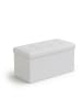 relaxdays Sitzbank in Weiß - (B)76 x (H)38 x (T)38 cm