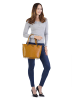 Cluty Handtasche echt Leder in gelb