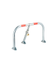 relaxdays Parkplatzsperre in Silber - (B)76 x (H)45 x (T)32 cm