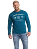 Men Plus Kurzarm T-Shirt in rauchblau