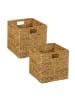 relaxdays 2 x Aufbewahrungskorb in Natur - (B)30 x (H)30 x (T)30 cm