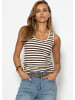 SASSYCLASSY Tank Top gestreift in Braun
