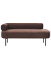 Beliani Chaiselongue MIRMANDE Braun/Schwarz - (W) 153 x (H) 65 x (L) 70 cm linksseitig