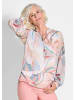 GOLDNER Chiffonbluse Luftige Bluse mit Rüschen-Details in bunt / gemustert