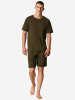 Schiesser Pyjama Modern Bonded in oliv