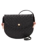 DuDu Skye Umhängetasche Leder 21 cm in black rose