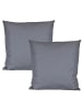 JACK 2er Set Outdoor Kissenhülle 45x45cm Uni in Blaugrau