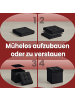 SONGMICS Sitzbank Minota in Schwarz - (B)38 x (H)38 x (T)38 cm