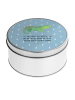 Mr. & Mrs. Panda Teedose Krokodil mit Spruch in Blau Pastell