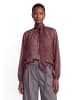Zero  Schluppenbluse mit Print. in Grey/Brown