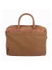 mh michael heinen Canvas Leather Bag, Aktentasche, Umhängetasche, in Middle Brown