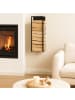 relaxdays Kaminholzregal in Schwarz - (B)25 x (H)100 x (T)25 cm
