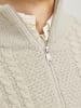 Jack & Jones Strickjacke mit Viertelreißverschluss in White Melange
