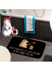 Mr. & Mrs. Panda Badteppich Igel Grillen mit Spruch in Schwarz
