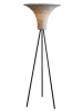 SalesFever Stehleuchte 152 cm mit Metallgestell und Geflechtschirm aus Polyrattan in Natur