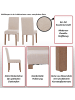 MCW 6er-Set Esszimmerstuhl Littau Chenille, Hellgrau, naturfarbene Beine