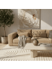 KADIMA DESIGN Teppich Hochflor Skandi-Boho Muster Polypropylen Wohnzimmer in Creme