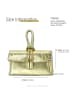 Florence Florence Abendtasche, Umhängetasche Leder gold ca. 23cm