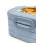 Mr. & Mrs. Panda Lunch Box Sternzeichen Löwe Design mit Spruch in Blau Pastell
