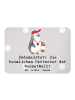 Mr. & Mrs. Panda Magnet Bademeister Herrscher mit Spruch in Grau Pastell