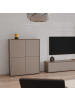 CALICOSY Sideboard ORÉLIA in Sand - (W) 100  x (H) 120  x (L) 43  cm