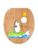 Mr. & Mrs. Panda Klo-Deckel Pinguin Surfer ohne Spruch in Braun