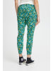 ICHI Casual Hose IHKATE Regular fit in Blue Green Multi Flower aop