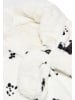 fraully Damen Poncho in Wollweiss Schwarz