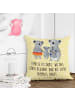 Mr. & Mrs. Panda Kopfkissen Koala Familie mit Spruch in Gelb Pastell