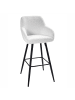 Beliani 2-tlg Barhocker CASMALIA in Weiß/Schwarz