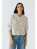 Oui Strickjacke in light beige mel