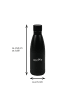 AWAVE Trinkflasche 350 ml | Edelstahl in Schwarz