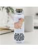 Mr. & Mrs. Panda Trinkflasche Capybara Blume mit Spruch in Weiß