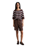 Marc O'Polo DENIM Kurzarm-Pullover relaxed in Medium Brown