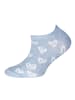 ewers 3er-Set Sneaker Socken 3er-Set Herzen/Punkte/Uni in blau mel./apricot/latte