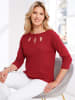 Sieh an! 3/4 Arm-Pullover in rot