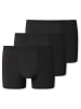 Schiesser Boxershorts 3er Pack in Schwarz