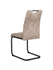 Beliani 4er-Set Esszimmerstuhl CISCO in Beige/Schwarz