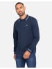 Threadbare Langarmshirt in LT Grey Marl and Navy