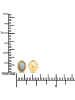 Rafaela Donata Ohrstecker Sterling Silber gelbvergoldet Labradorit blau-grün in gelbgold