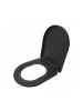 relaxdays Toilettendeckel in Anthrazit - (B)36 x (T)42 cm