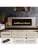 tectake Elektro-Wandkamin Luci mit Fernbedienung und App-Steuerung, integriertes Thermos