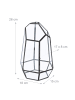 relaxdays Pflanzenterrarium "geometrisch" in Schwarz - (B)18 x (H)26 x (T)15 cm