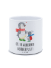 Mr. & Mrs. Panda Blumentopf Smörle Winterzeit mit Spruch in Weiß
