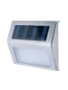 näve LED Solarleuchte "LEON" in stahl-blank - (L)10 cm x (B)2.2 cm x (H)8.2 cm