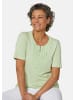 GOLDNER Kurzgröße:  Elegantes Jerseyshirt mit Rundhals in lindgrün