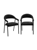 CALICOSY 2er-Set  stoelen AREN in Schwarz - (W)56  x (H)79,5  x (L)54 cm