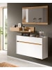Inn.Furn Garderobe-Set weiß und Artisan Eiche, Garderobe 3-teilig, 140 x 197 cm