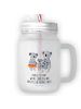 Mr. & Mrs. Panda Mason Jar Koala Familie mit Spruch in Transparent